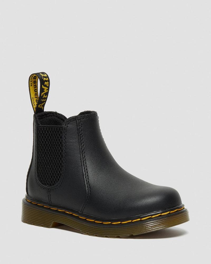 Dr Martens Infant/Toddler 2976 Softy T Leren Laarsjes Kinderen Zwart | NL 155FDN